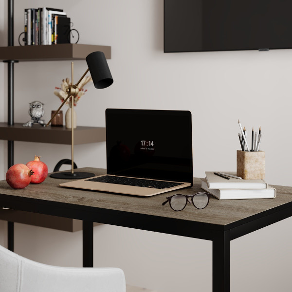 Письменный стол Brevity Loft mid 900х750х670 Дуб винтаж оксид/Черный металл Art In Head