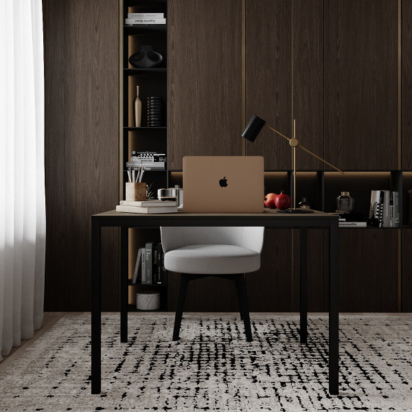Письменный стол Brevity Loft mid 900х750х670 Дуб винтаж оксид/Черный металл Art In Head