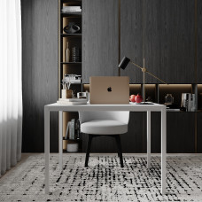 Письменный стол Brevity Loft mid 900х750х670 Белый бриллиант/Белый металл Art In Head