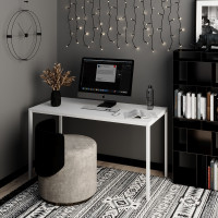Письменный стол Brevity Loft 1400х750х670 Белый бриллиант/Белый металл Art In Head