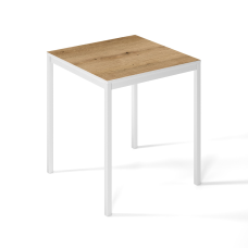 Обеденный стол Brevity Loft mini 670х750х670 Дуб Эвок/Белый металл Art In Head