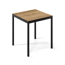 Обеденный стол Brevity Loft mini 670х750х670 Дуб Эвок/Черный металл Art In Head