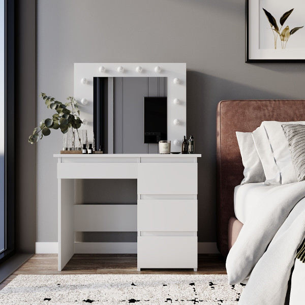 Стол туалетный Beauty 940х430х1400 Белый бриллиант Art In Head