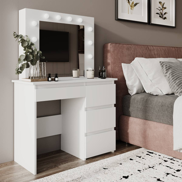 Стол туалетный Beauty 940х430х1400 Белый бриллиант Art In Head