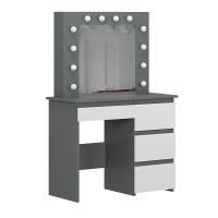 Стол туалетный Beauty 940х430х1400 Графит/Белый бриллиант Art In Head