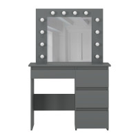 Туалетный стол Beauty 940х430х1400 Графит серый Art In Head