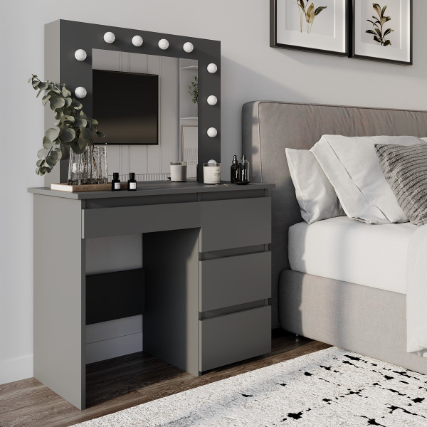 Стол туалетный Beauty 940х430х1400 Графит серый Art In Head