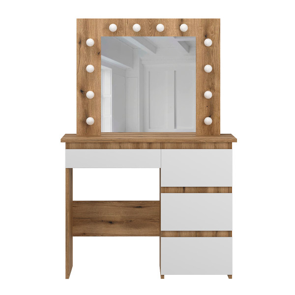 Туалетный стол Beauty 940х430х1400 Дуб эвок/Белый бриллиант Art In Head