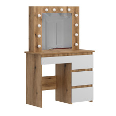 Стол туалетный Beauty 940х430х1400 Дуб эвок/Белый бриллиант Art In Head