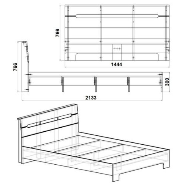Стиль Кровать 160 Компанит