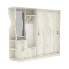 Передпокій Люкс-купе LUX, Дуб Крафт Білий, 2200/400/2100 Континент