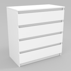 Комод №4, Білий, 800/450/850 Континент