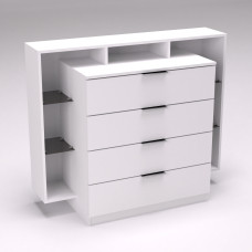Комод Крістал, Білий, 1200/450/1000 Континент