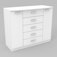Комод №5, Білий, 1200/450/1000 Континент
