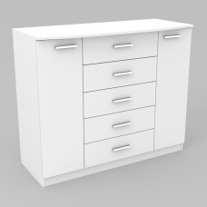 Комод №5, Білий, 1200/450/1000 Континент