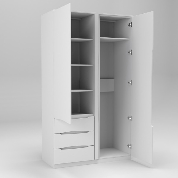 Шафа Дельта 1, Білий, 1200х550х2100 Континент