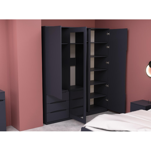 Шафа Дельта 2, Антрацит, 1800х550х2100 Континент