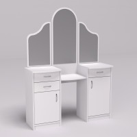 Стіл туалетний Трюмо Діана, Білий, 1200/420/1630 Континент