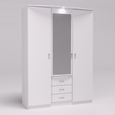 Шафа Діана, Білий, 1500х650х2100 Континент