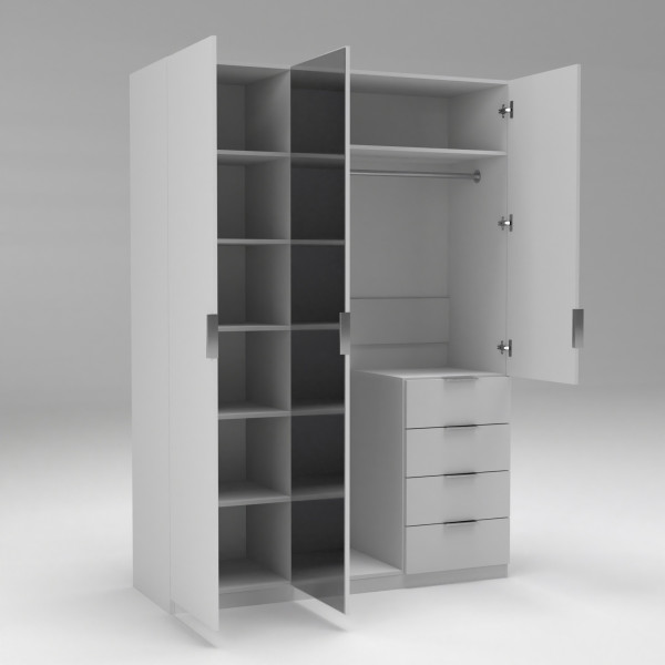 Шафа Крістал 2, Білий, 1500х520х2100 Континент
