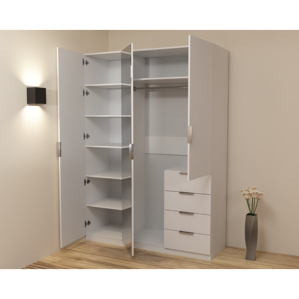 Шафа Крістал 2, Білий, 1500х520х2100 Континент