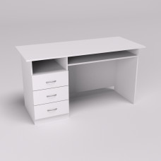 Стіл офісний ОСП-3, Білий, 1400/600/760 Континент