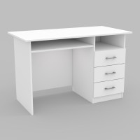 Стіл офісний ОСП-2, Білий, 1200/600/760 Континент