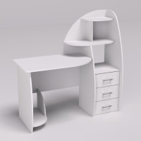 Стіл письмовий СКП-2 №11, Білий, 1300/550/1300 Континент