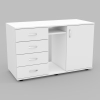 Тумба офісна Лідер, Білий, 1100/480/650 Континент