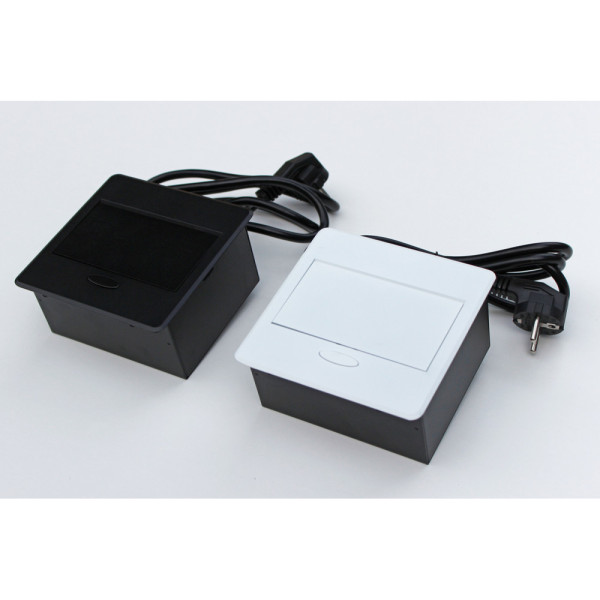 Настольная розетка 1R+USB+Type-C черная Лофт Дизайн