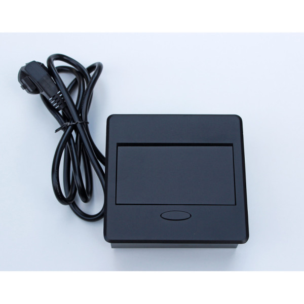 Настольная розетка 1R+USB+Type-C черная Лофт Дизайн