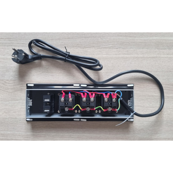 Настольная розетка 280x100 серая Лофт Дизайн