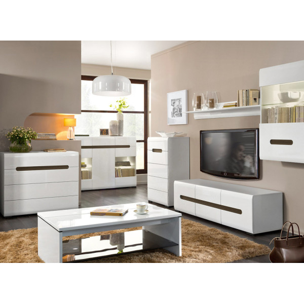 Комод Ацтека Trio KOM5S/10/6 N  з 5 шухлядами Білий/білий глянець BRW