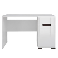 Стол компьютерный, письменный Ацтека Trio BIU1D1S/8/12 1-дверный с 1 ящиком Белый/белый глянец BRW