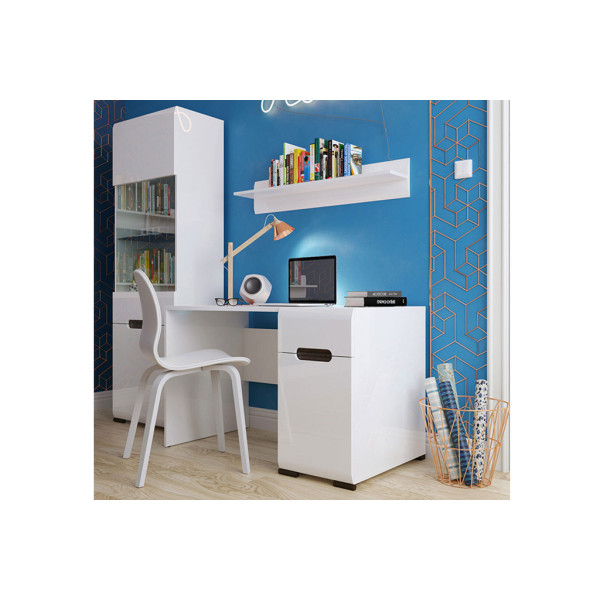 Вітрина Ацтека Trio REG1W1D/21/6  2-дверна з підсвіткою Білий/білий глянець BRW