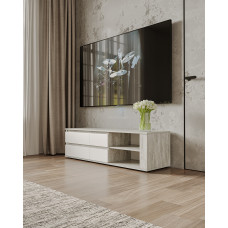 Тумба под телевизор с дверцей TV Т-205 Бетон/Белый Moreli