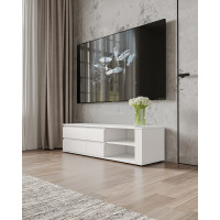 Тумба під телевізор з дверцятами TV Т-205 Білий Moreli