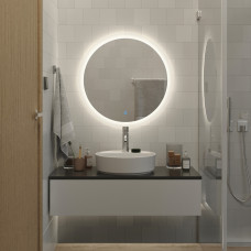 Зеркало с подсветкой для ванной и гостиной Андорра 900x900 Moreli