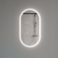Дзеркало з LED-підсвіткою для вітальні або ванної Ліон 900×600 Moreli