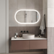 Дзеркало з LED-підсвіткою для вітальні або ванної Ліон 1200×600 Moreli