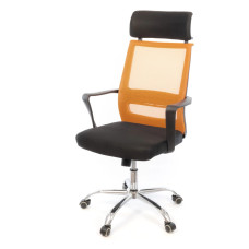 Кресло Крокус CH TILT Черное с оранжевым АКЛАС