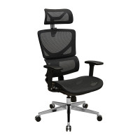 Кресло Эрговик Хром Synchro Сеть Черная Richman
