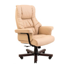 Кресло Richman Конгресс Вуд M-2 Широкий (Anyfix Wide) Бежевый + Орех Richman