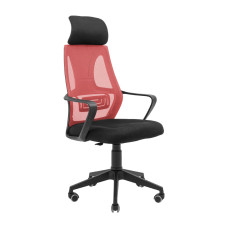 Кресло Профи Пластик Пиастра Сетка черная + красная Richman