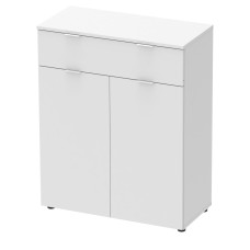 Комод Рон 2 2 фасады 1 ящик Белый 80х38х100 Doros