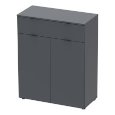 Комод Рон 2 2 фасада 1 ящик Графит 80х38х100 Doros