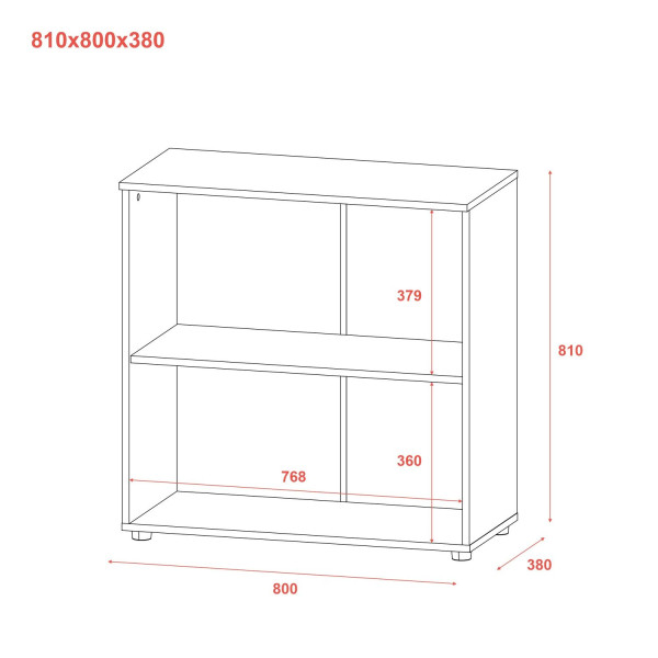 Комод Рон 3 2 фасади Білий 80х38х81 Doros