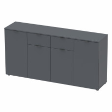Комод Рон 7 Графит 4 фасада 2 ящика 160х38х81 Doros
