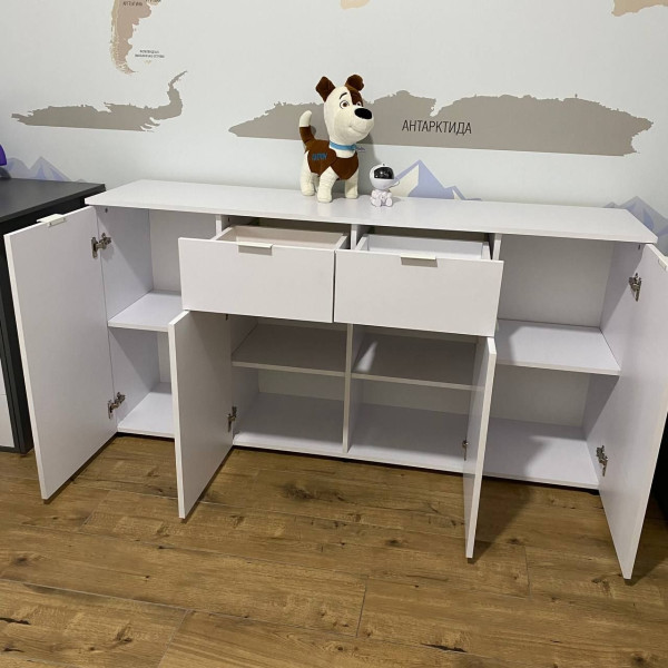 Комод Рон 7 Білий 4 фасади 2 шухляди 160х38х81 Doros