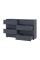 Комод Рон 8 Графит 8 Ящичков 130х38х81 Doros